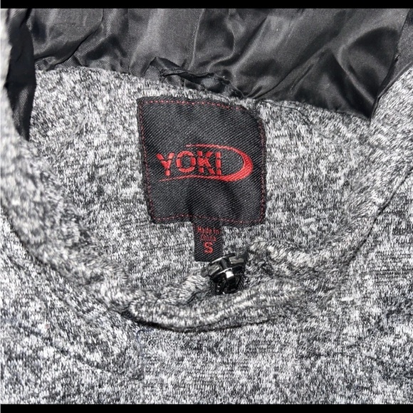 Yoki Outerwear Women’s Size S gray Fit & Flare Pea Coat Chic - Picture 3 of 4